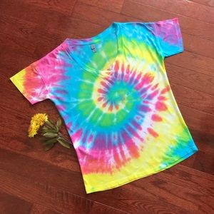 Tie Dye Modal Blend V-Neck Tee